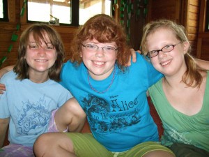 Camp Brave Heart Campers Anastasia, Emma and Madison